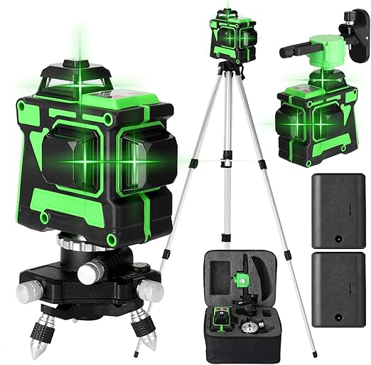Nivela Laser 4D cu 16 Linii – Autonivelare, Telecomandă, Trepied & Platformă – Precizie și Profesionism în Fiecare Proiect