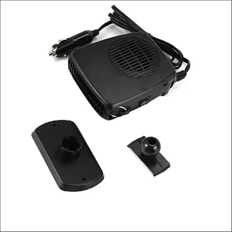 Aeroterma auto cu aer cald, rece alimentare 12W, de la priza masinii, Neagra