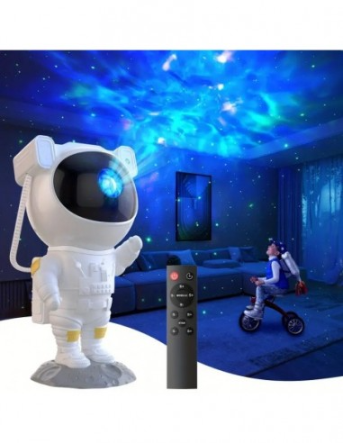 Astronaut proiector LED si laser cu proiectie stele,RGB, telecomanda