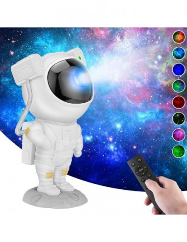 Astronaut proiector LED si laser cu proiectie stele,RGB, telecomanda