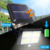 Set 2 Lampi Solare cu Panou solar, Nevermore, 30W, 128 COB LED, Cu Senzor de miscare si lumina, Cablu 5 m, Panou solar ajustabil, Impermeabila