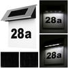 Lampa solara LED de exterior numar casa, 3 x numere 0-9, 1 x litere mici a-z, 19x18.5x5 cm